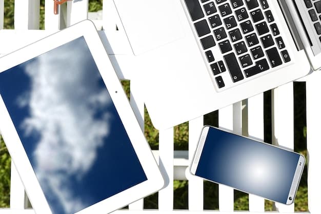 A split-screen image showing two scenarios: on one side, multiple devices (phone, tablet, laptop) each displaying a different streaming app logo, representing individual subscriptions and mess. On the other side, a single tablet screen showing a bundled streaming service interface, with a clean and organized layout.