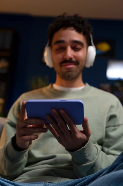 A close-up shot of someone using a mobile device to seamlessly switch from watching a Brazilian soap opera on a streaming app to playing a mobile game within the same app interface.