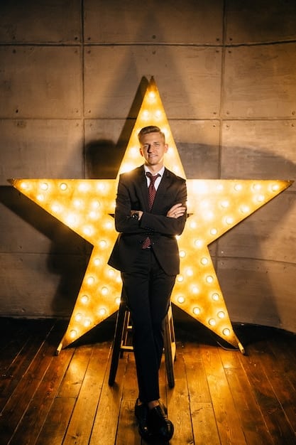 A candid shot of the film's director giving an emotional acceptance speech at the awards ceremony, bathed in the warm glow of the stage lights, capturing the heartfelt gratitude and acknowledgement of their team's accomplishment.