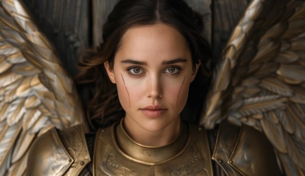 A close-up shot of Rhaenyra Targaryen looking determined, highlighting the weight of her responsibility as queen.