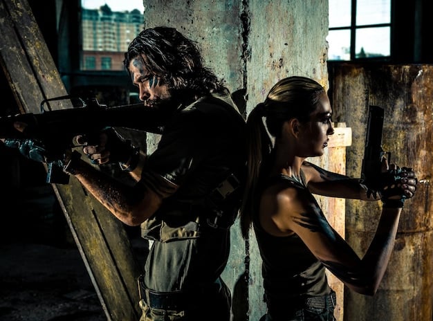 A dramatic image capturing a tense confrontation between enforcers of Piltover and rebels from Zaun in the dimly lit streets of the undercity. The scene emphasizes the disparity in resources and power between the two factions and the simmering resentment that threatens to ignite a full-scale war in Arcane Season 2.