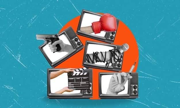 A collage of different social media icons (Twitter, Facebook, Instagram) with a film clapperboard overlayed on top. The visual should represent the impact of social media on film criticism.