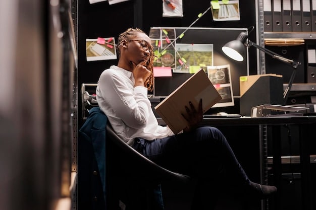 A Brazilian filmmaker works intently on a laptop, surrounded by scattered scripts and notes, reflecting determination and resilience in the face of potential censorship, perhaps incorporating elements of digital tools or independent distribution.