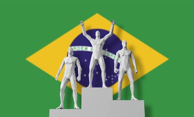 A conceptual image showing two hands, one representing Brazil and another a foreign entity, holding different pieces of a film reel, symbolizing both collaboration and potential tension or negotiation. Use subtle glow or distinct textures for separation.