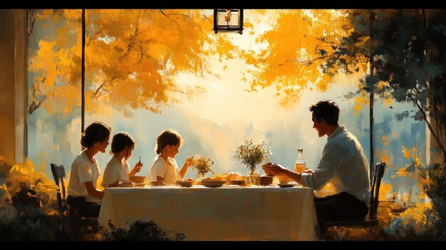 A heartwarming scene from a dramedy limited series, perhaps depicting characters sharing a laugh at a family dinner or a moment of quiet reflection, emphasizing emotional connection.