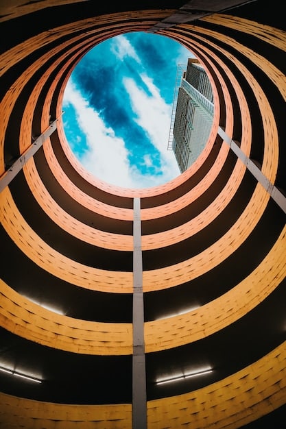 A visually striking, wide-angle shot of an unconventional film set or location, emphasizing unique architecture or natural landscapes. The colors are muted, and the composition evokes a sense of introspection or mystery, without revealing specific plot elements.