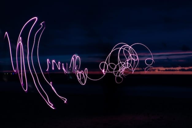 A stylized illustration of a film reel with abstract glowing lines connecting to a thought bubble, depicting ideas flowing and intertwining, representing the creative process of review writing.