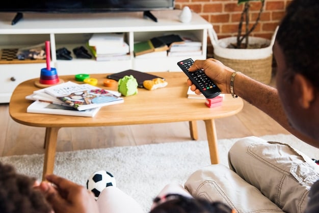 A close-up shot of various streaming devices (Roku, Chromecast, Apple TV) laid out on a table, with their respective remote controls. Each device is clearly labeled and positioned to showcase their sleek designs. The Best Streaming Devices for Brazilian Viewers: Roku, Chromecast, and More are presented for comparison.