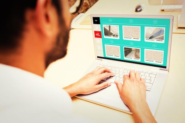 A person using a laptop with several browser tabs open, each displaying different streaming platforms, curated lists, and spoiler-free review sites. The focus is on the variety of resources available for spoiler-free streaming in Brazil.