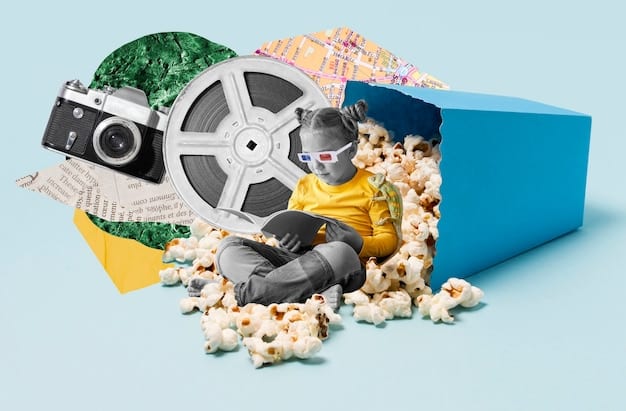 A collage showcasing various icons representing different sources of spoiler-free movie news, such as a film reel for news websites, a pair of headphones for podcasts, and a social media icon with a 