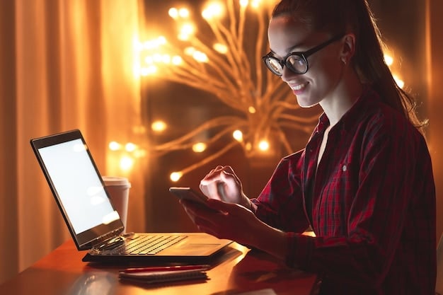 A person typing on a laptop with the glow of a social media feed reflecting on their face, with overlaid text bubbles highlighting the use of spoiler warnings and trigger alerts in online movie discussions to protect viewers. The scene emphasizes digital etiquette.
