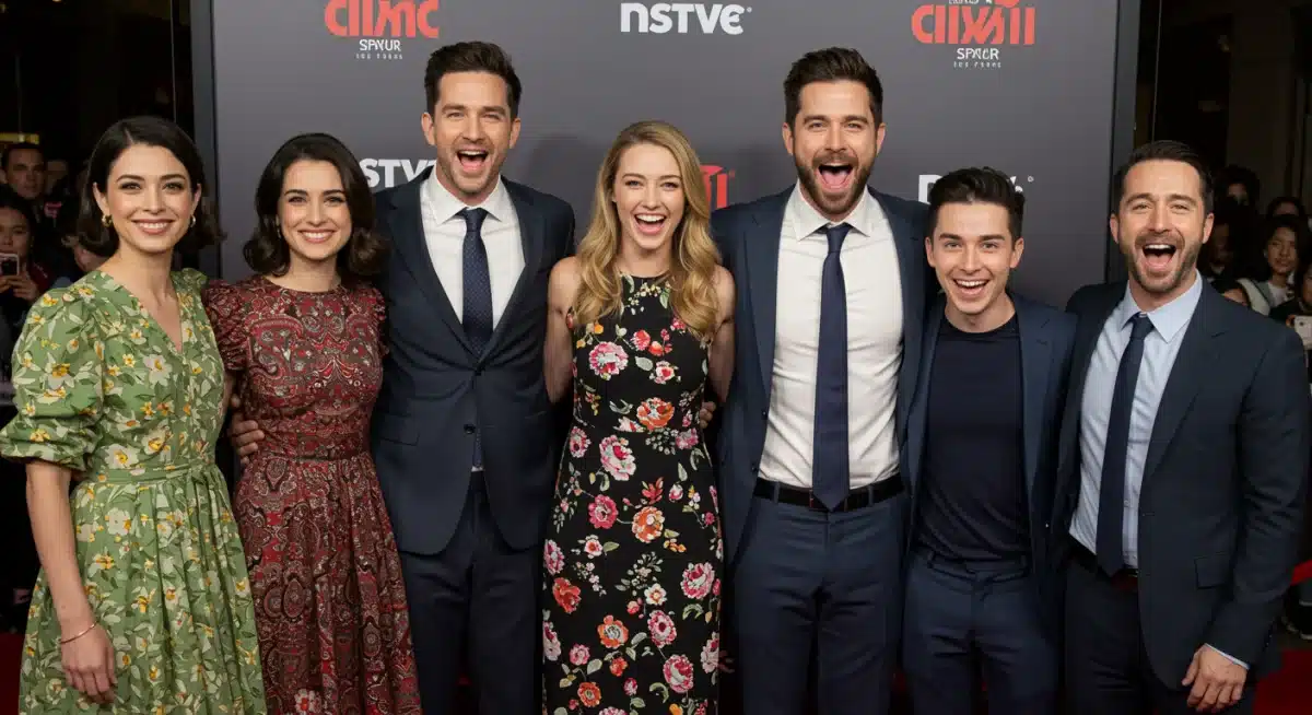 Actors at a red carpet event for upcoming 2025 series premieres