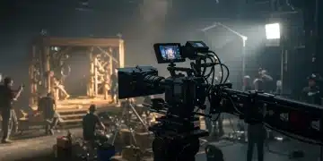 Advanced camera rig on crane capturing Apple TV+ drama