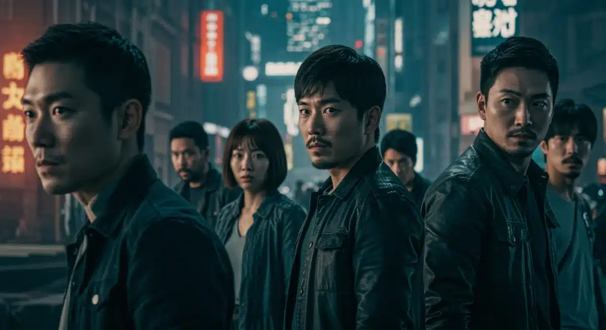 Intense scene from an Asian sci-fi thriller series arriving in the US in 2025