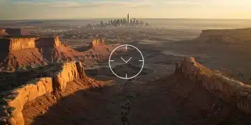 Panoramic view of diverse US landscapes, symbolizing film location scouting for blockbusters.