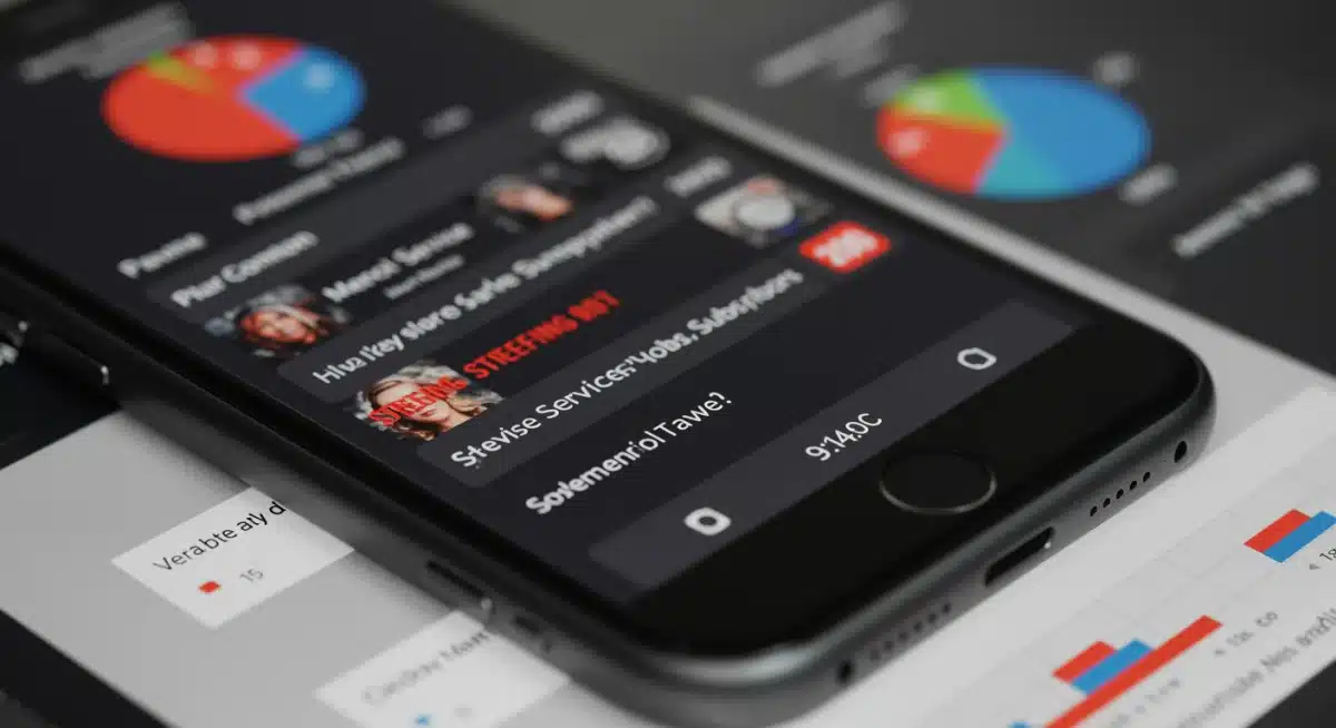 Smartphone displaying financial tracking app with streaming subscription costs