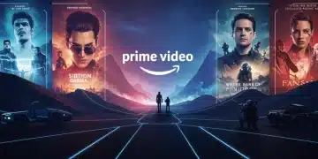 Prime Video 2025 film premieres promotional artwork, highlighting diverse movie genres.