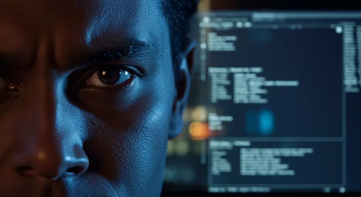 Detective analyzing cryptic clues on a screen, symbolizing a new psychological thriller