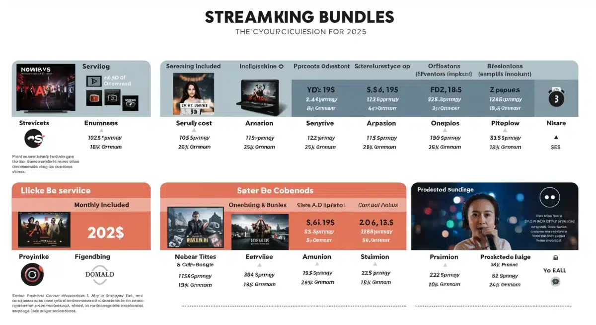 Infographic comparing various streaming bundles and their potential annual savings for 2025 subscribers.