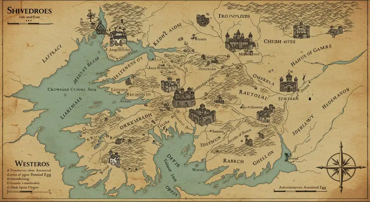 Detailed map of Westeros, showing key regions relevant to 'The Hedge Knight' series.